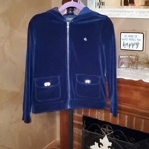 Ralph  lauren navy blue velour hoodie